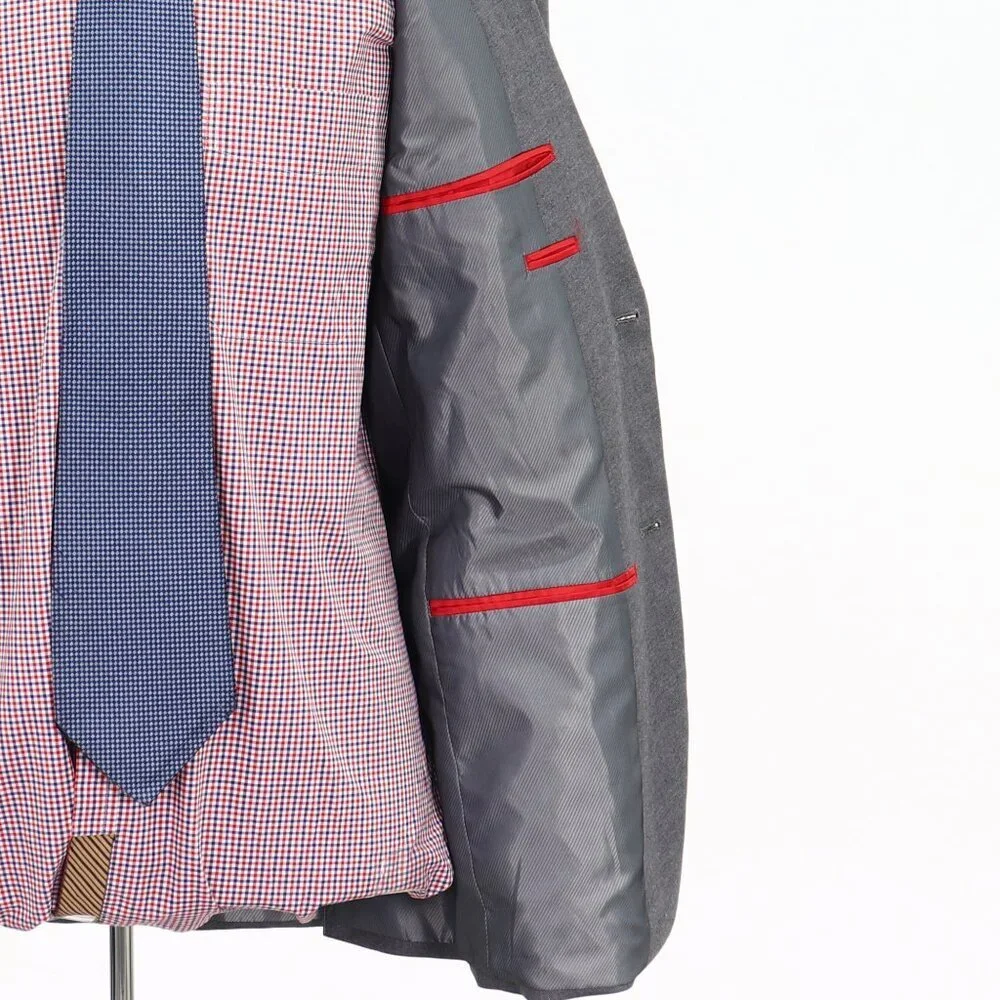 Alfani 40S Gray Solid 2-Button Sport Coat Blazer Jacket W029